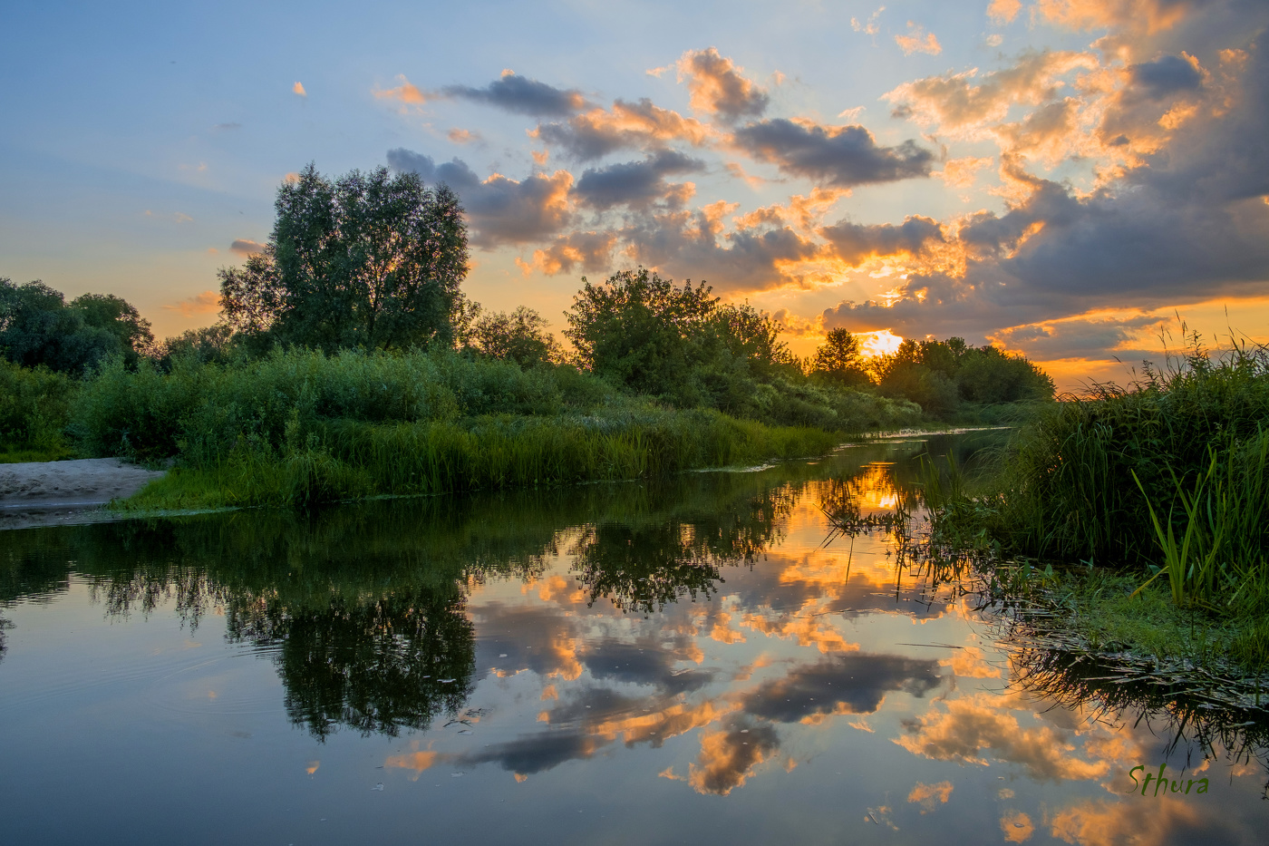 Вечером на речке.