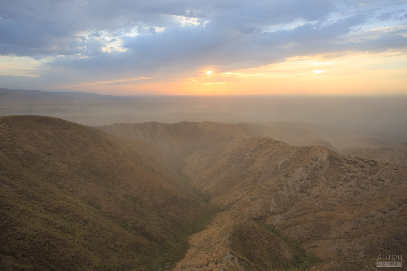 Закат и пыльная буря