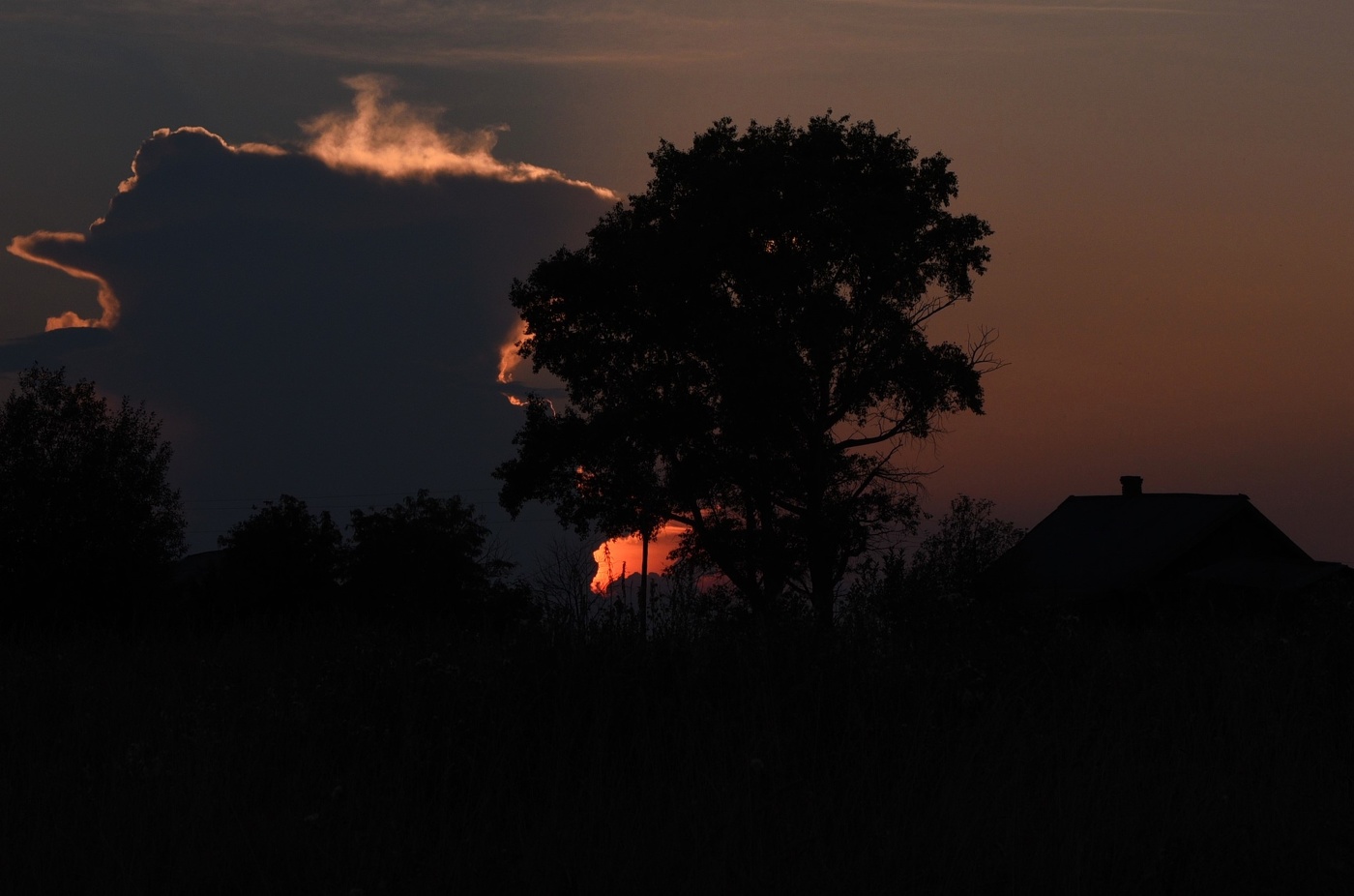 "Вечер тихо таял и переливался в ночь ..."