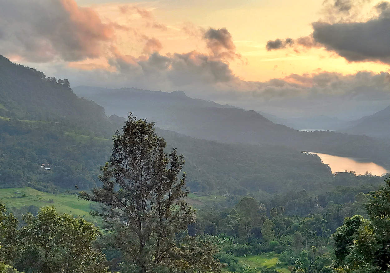 Туманный вечер в горах