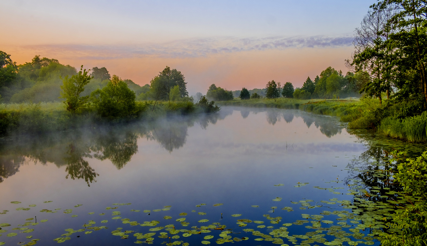 На утренней заре.