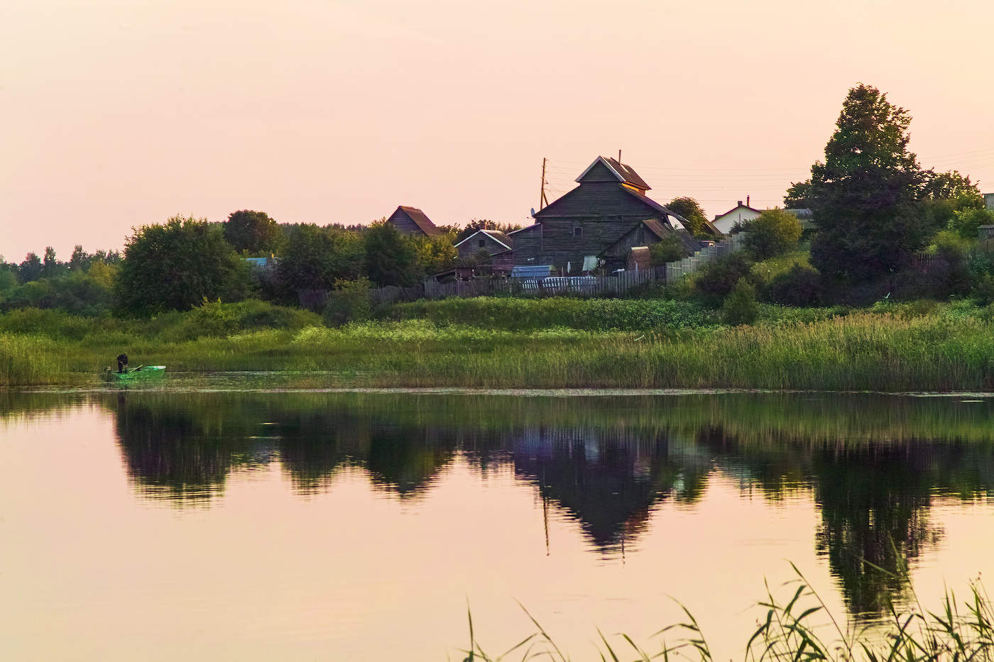 На вечерней рыбалке