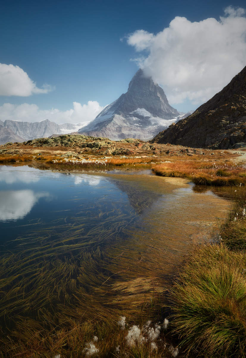 С видом на Маттерхорн.