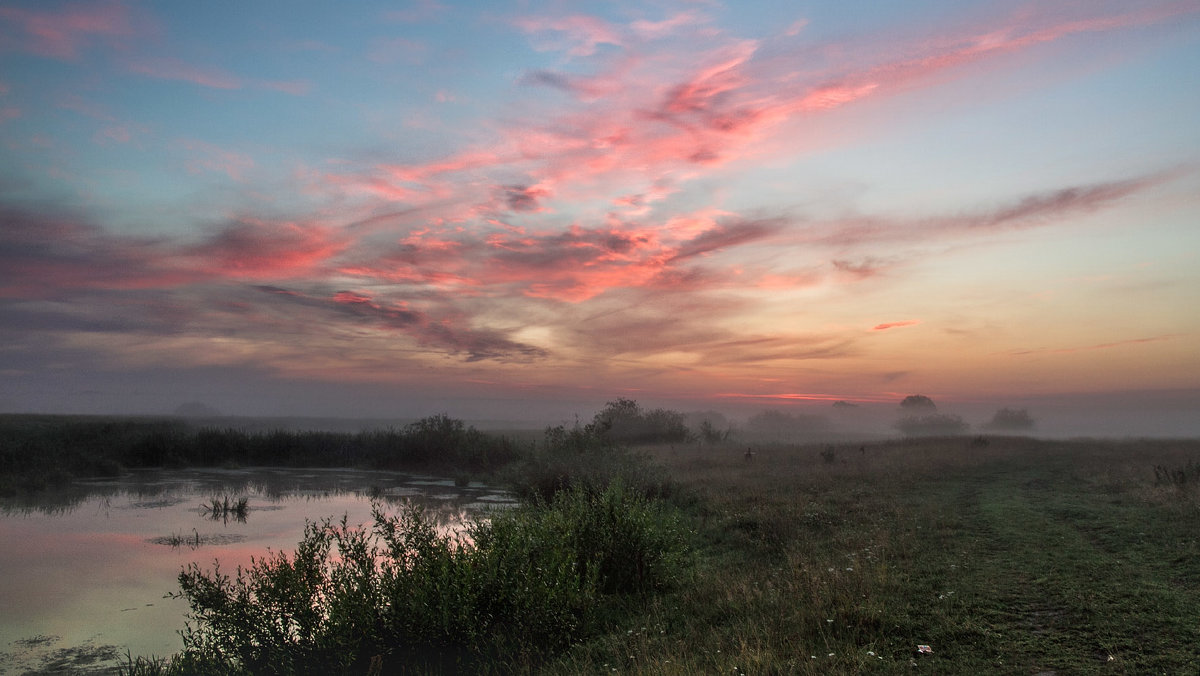 Auf der Morgendämmerung.