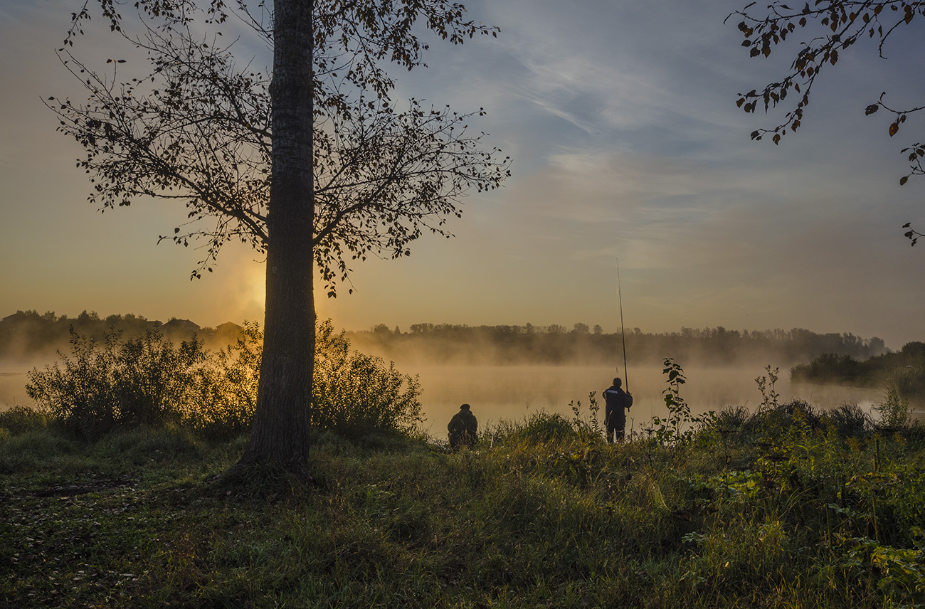 У осеннего пруда