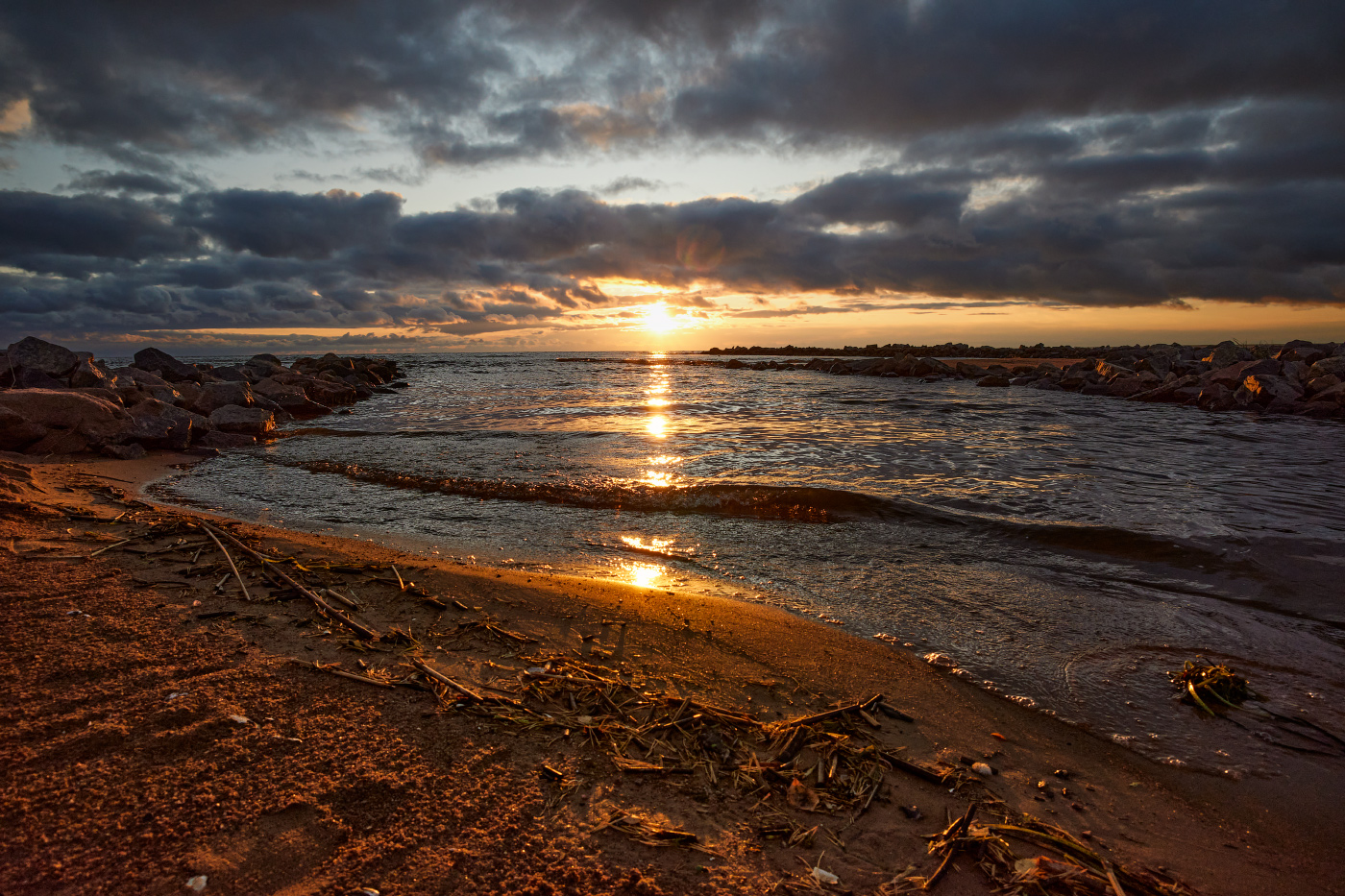 закат на Финском заливе
