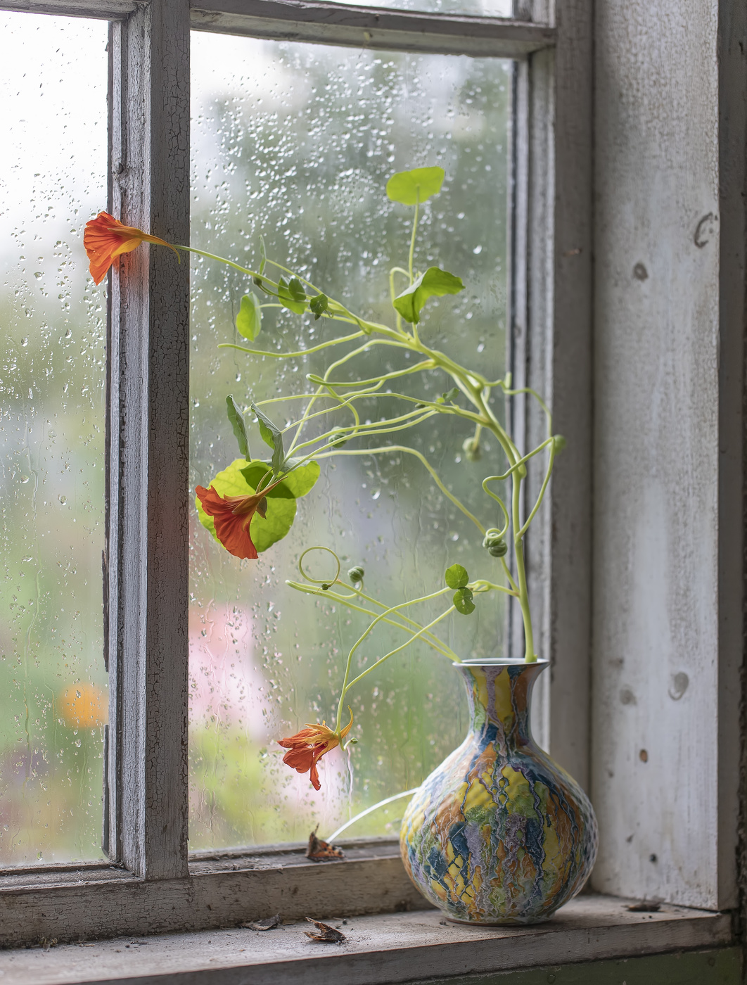 Задождило...