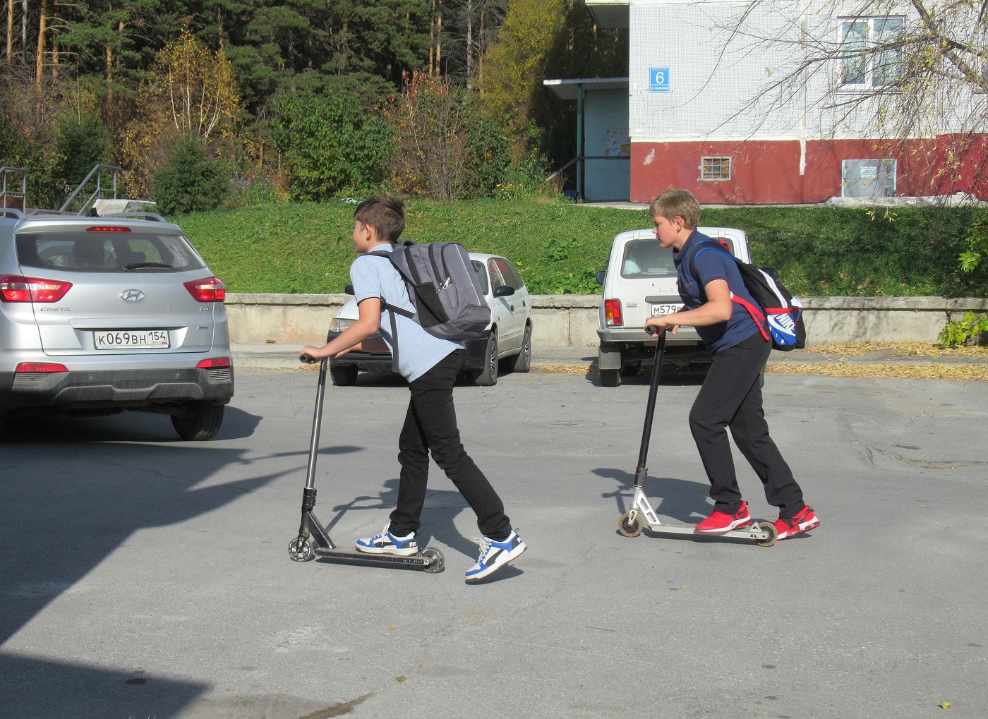 Из школы на личном транспорте