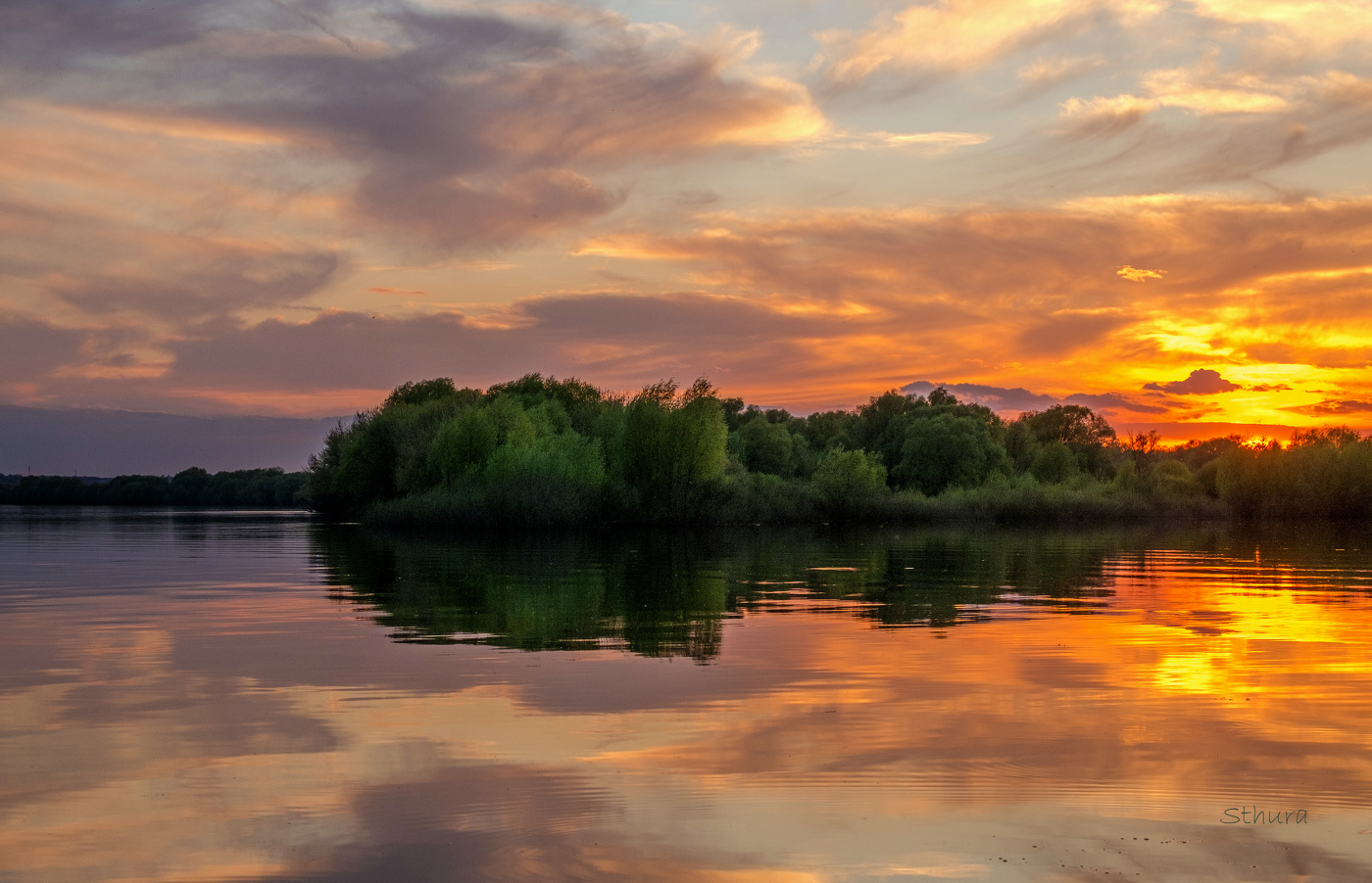 Закат на Оке.
