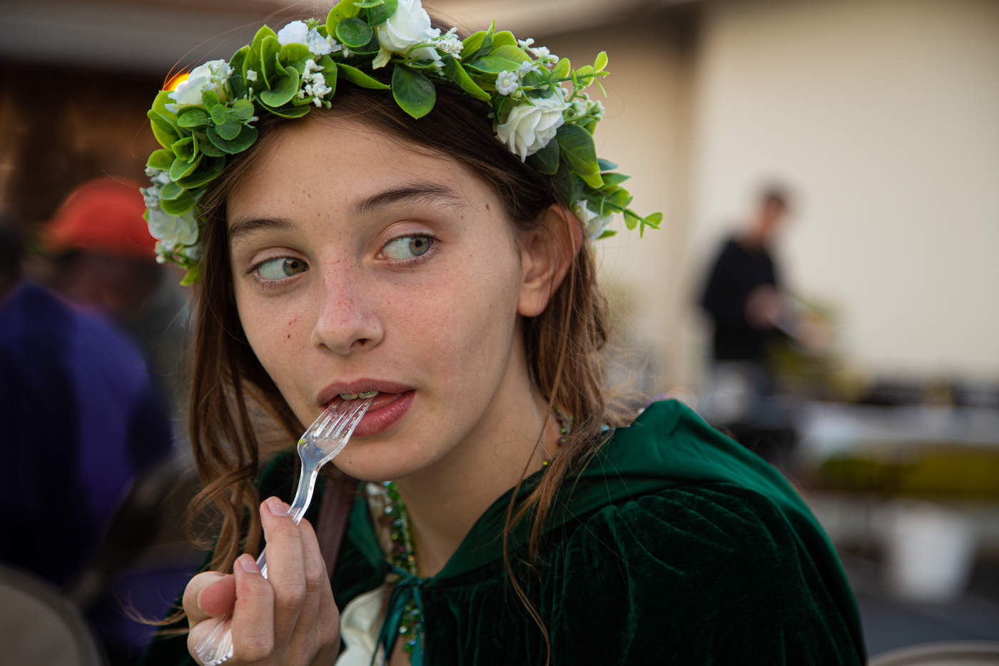 На празднике Холлуин