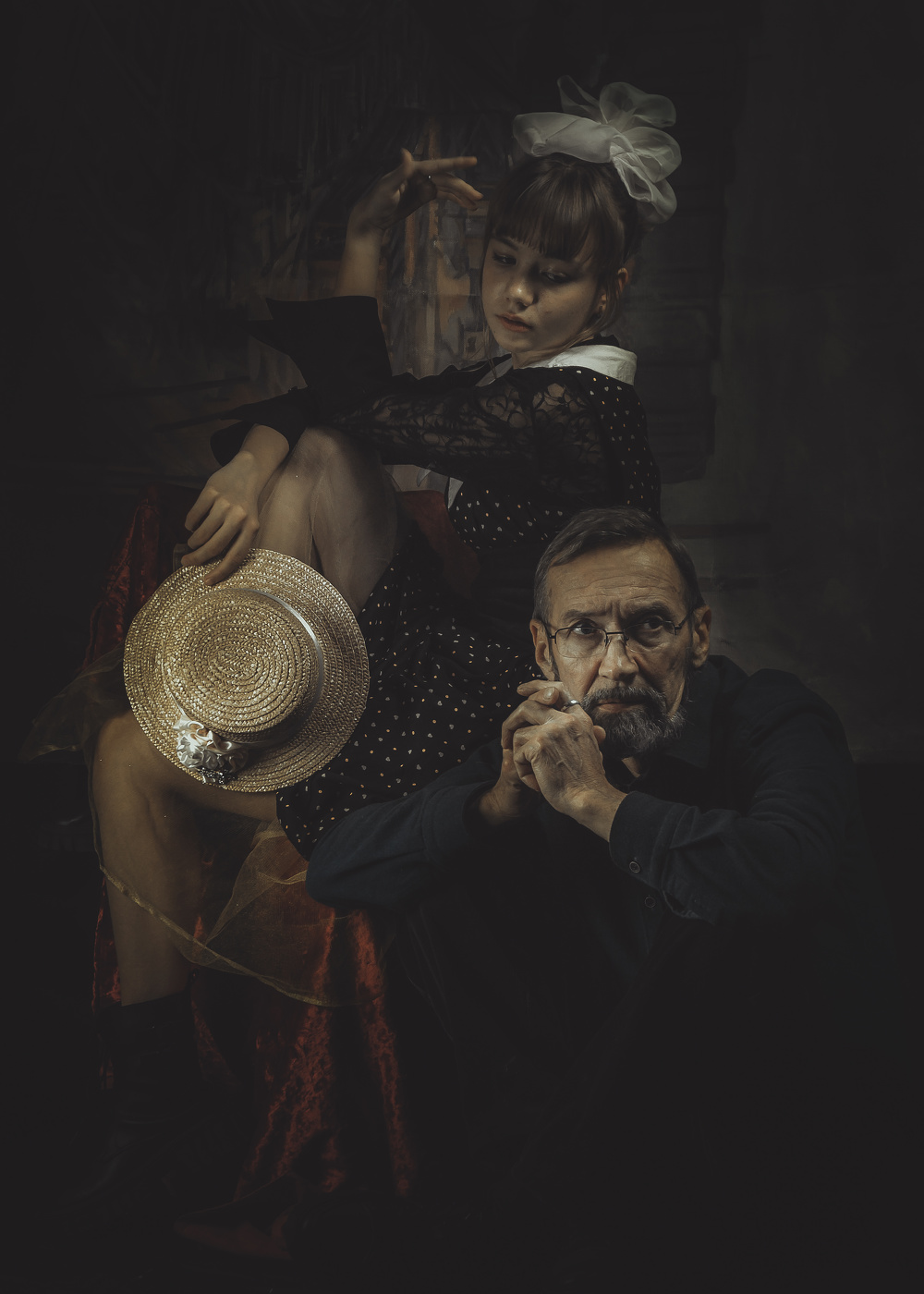 автопортрет с моделью