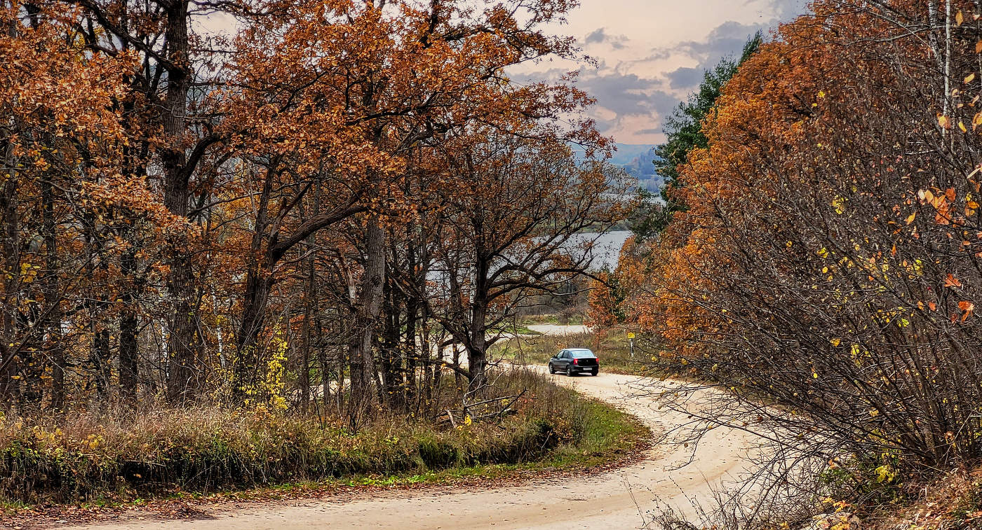 .Сгорают тихо листья в октябре.