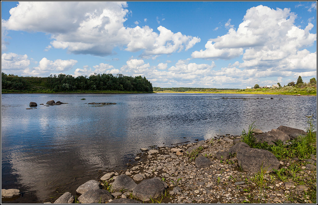 На Онеге - реке.