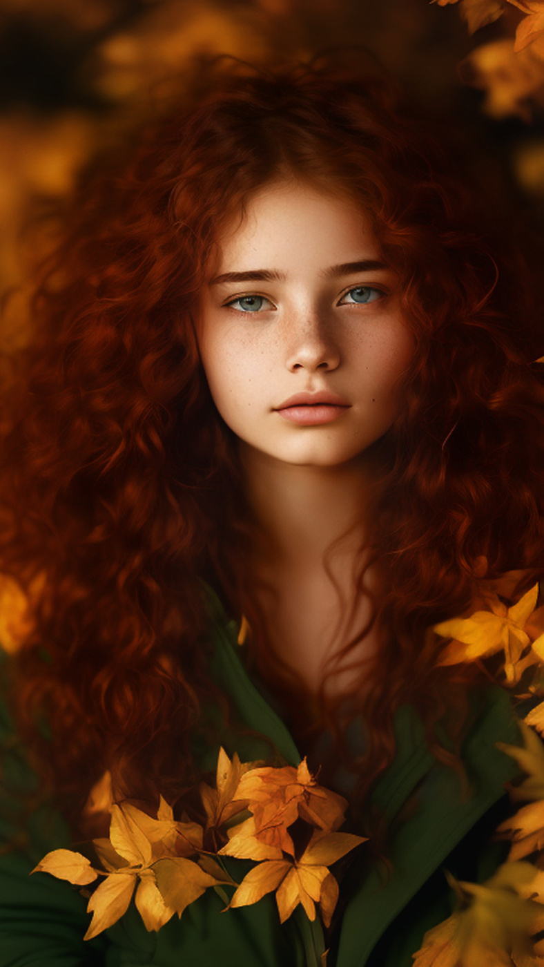 Девушка осень