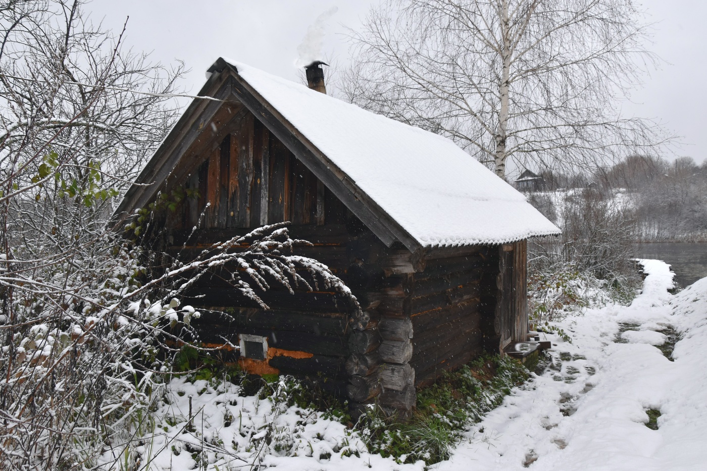 Предзимье. Топим баню!