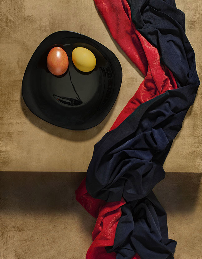 и крашеные яйца