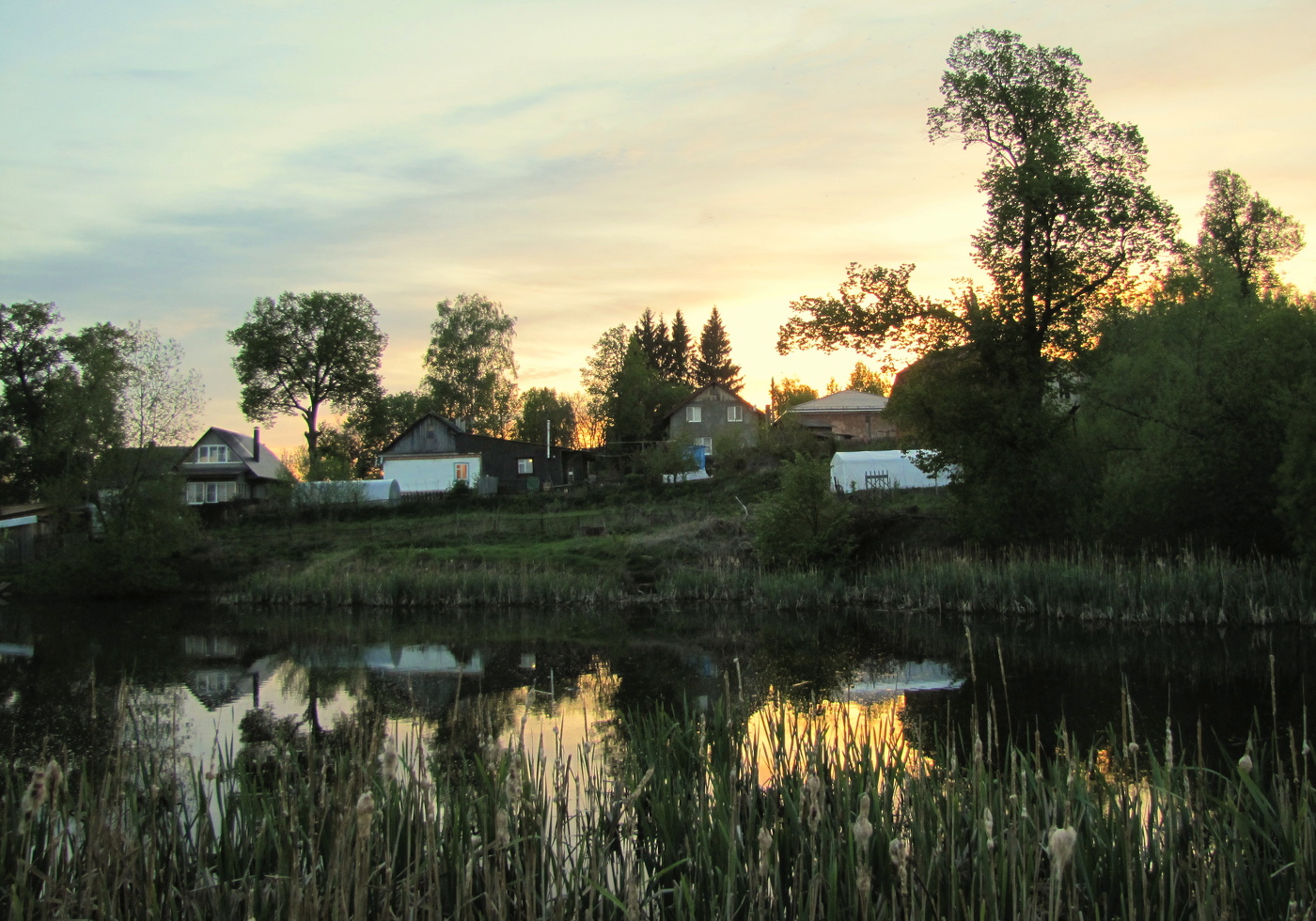 Закат над прудом!