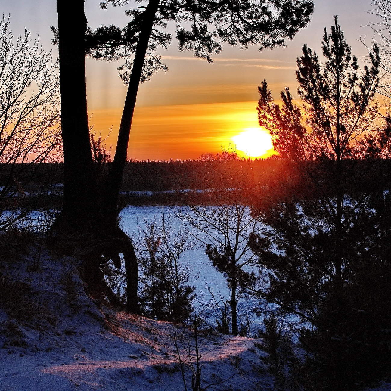 *На закате.**