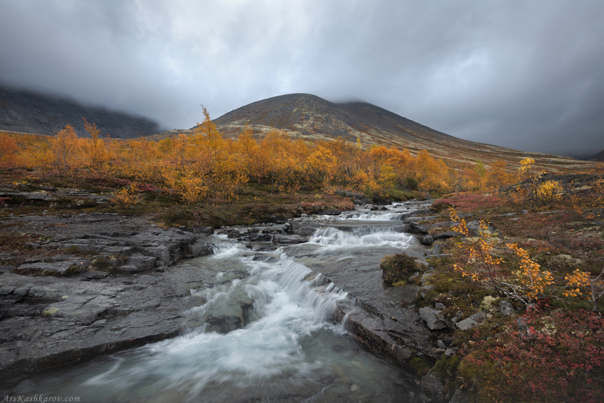 "Осень у горного ручья"