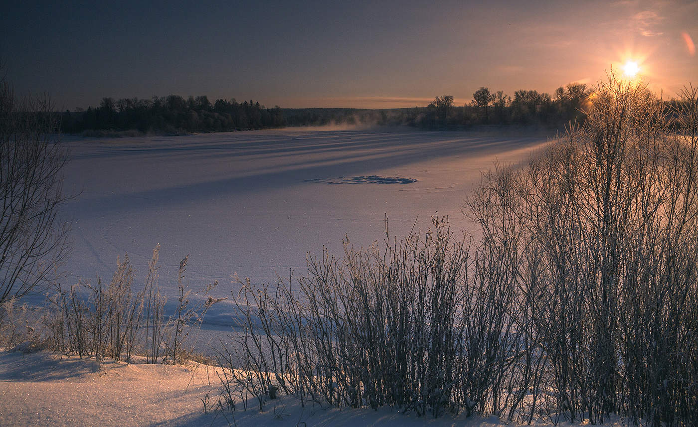 Утро замёрзшей Оки