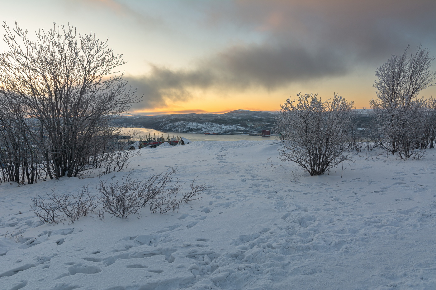 скрывшееся солнце