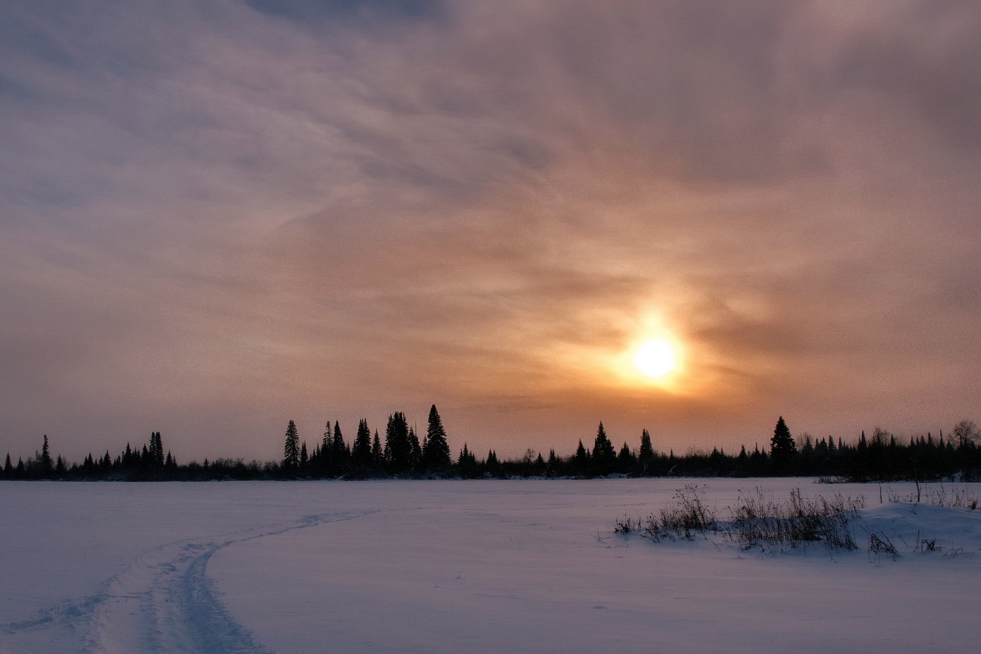 Морозный вечер.
