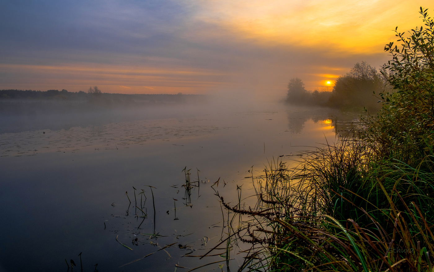 Осенью на рассвете.