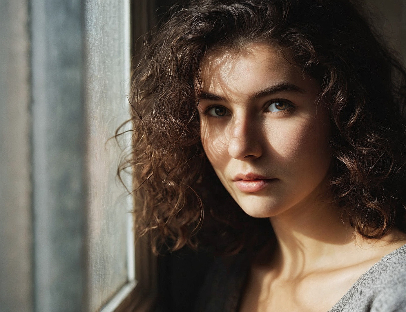 Портрет Оли у окна