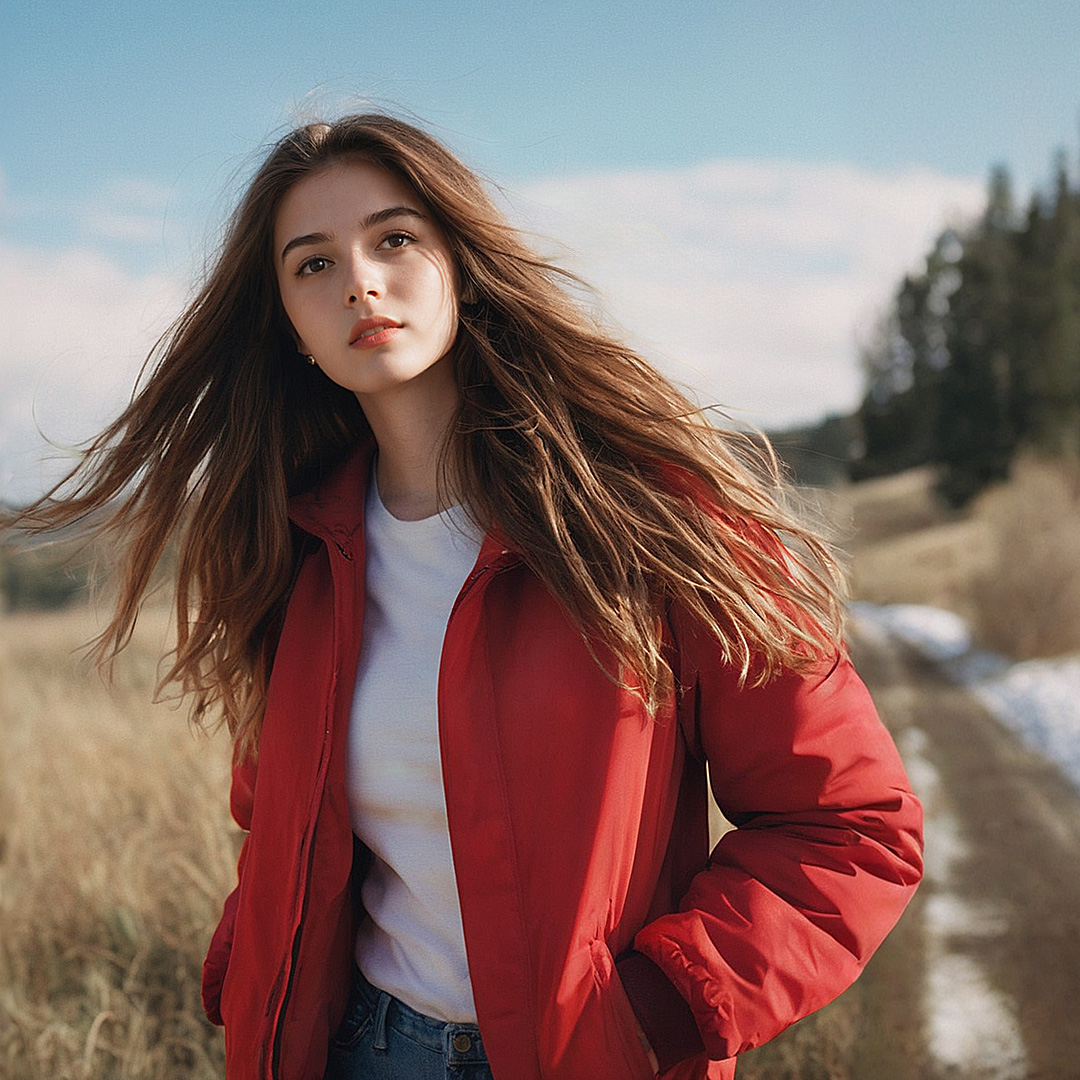 Девушка в красном-прекрасна.