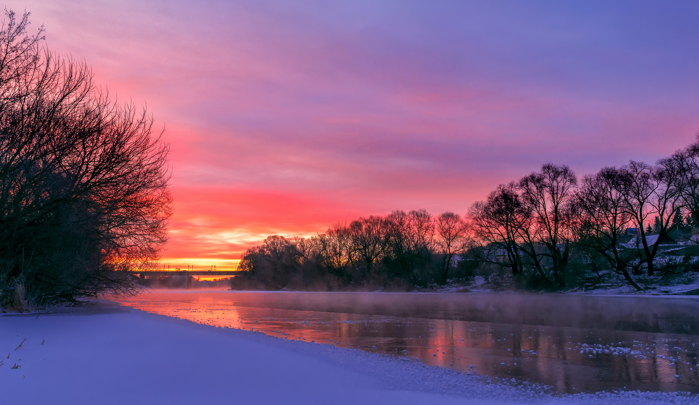 такой редкий морозный рассвет