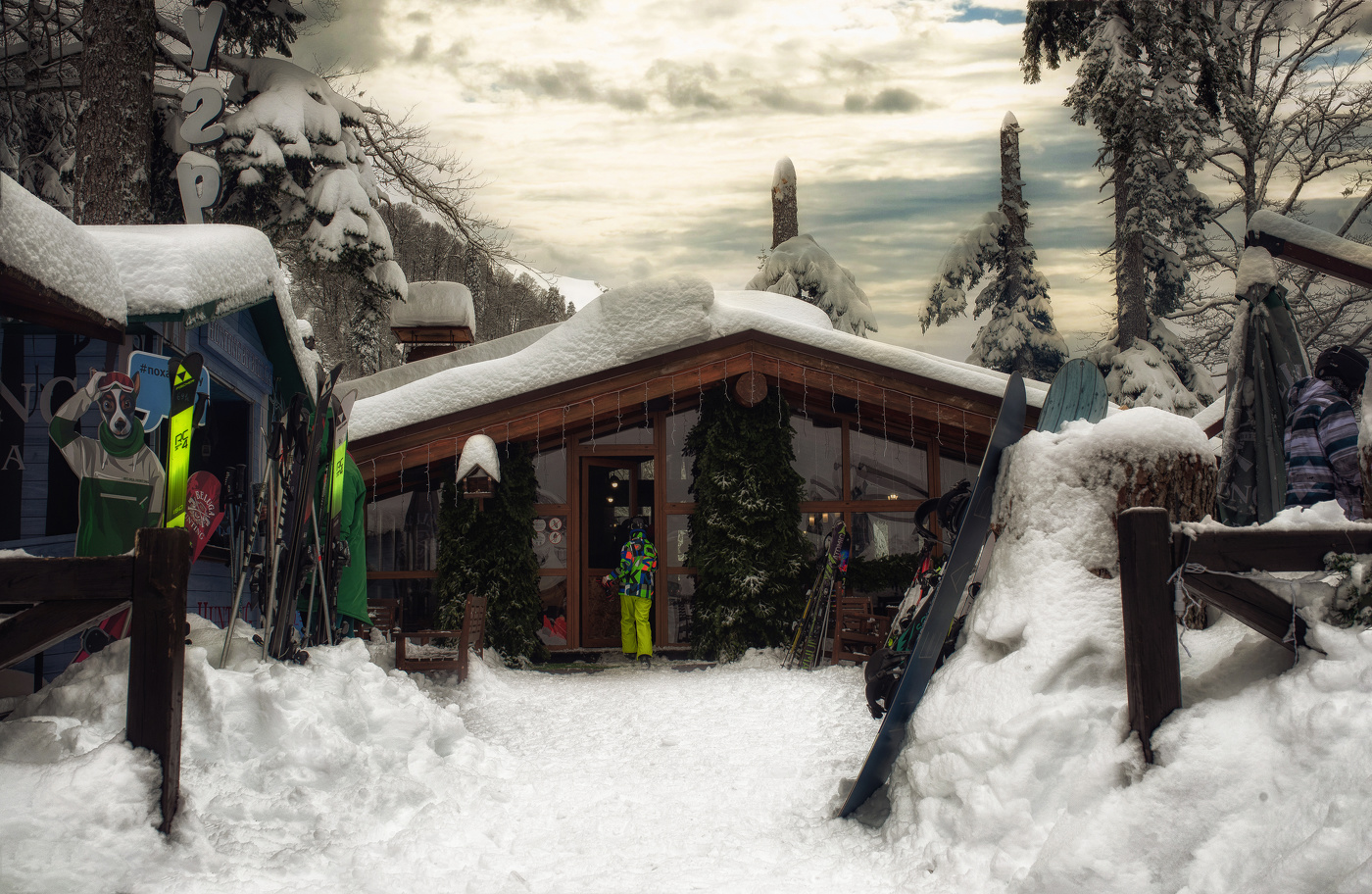 Кафе в горах.