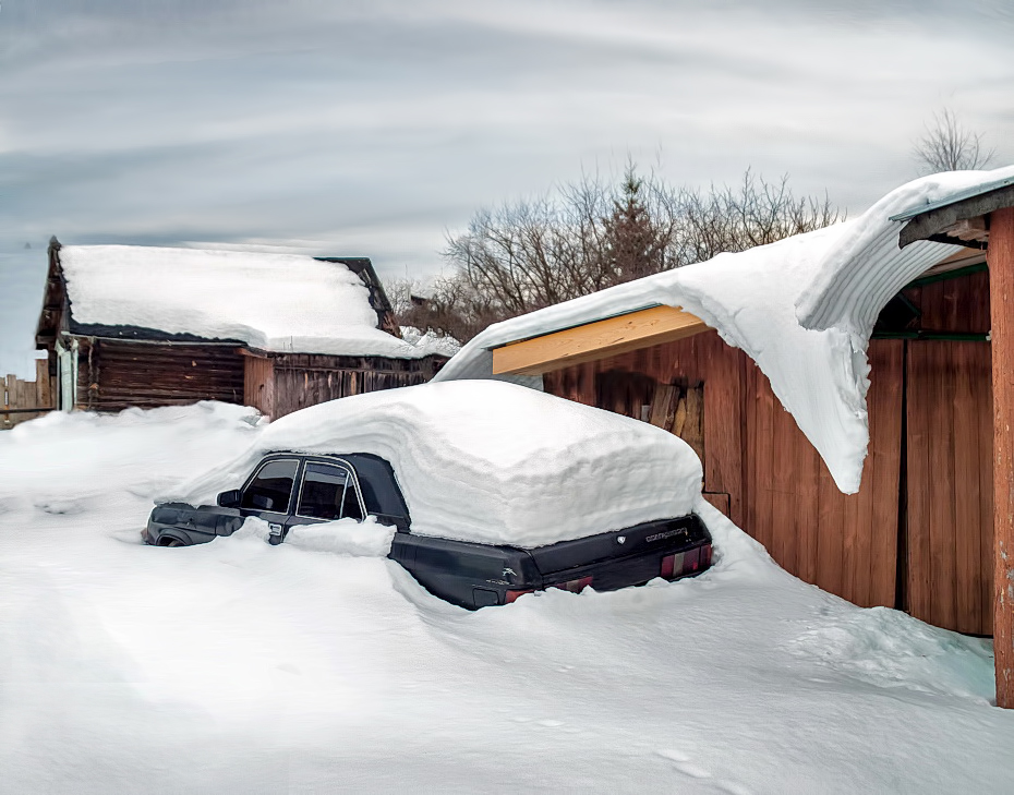 Укрытые снегом.