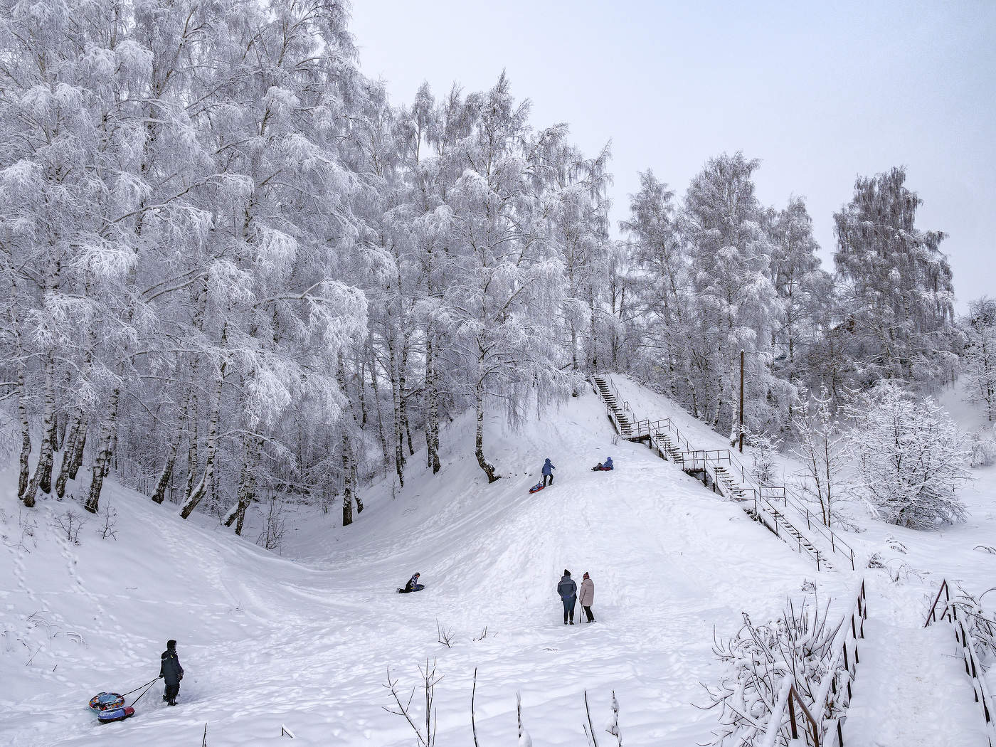 Катание на ватрушках
