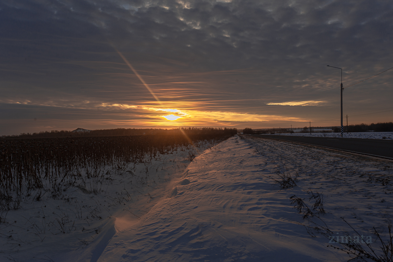 закат в Тульской области