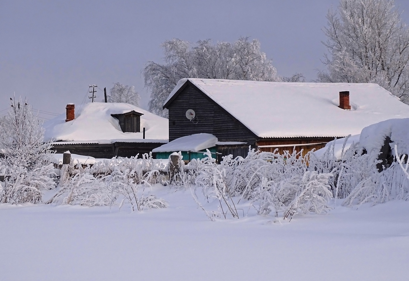 Снег, мороз - Сибирская зима...