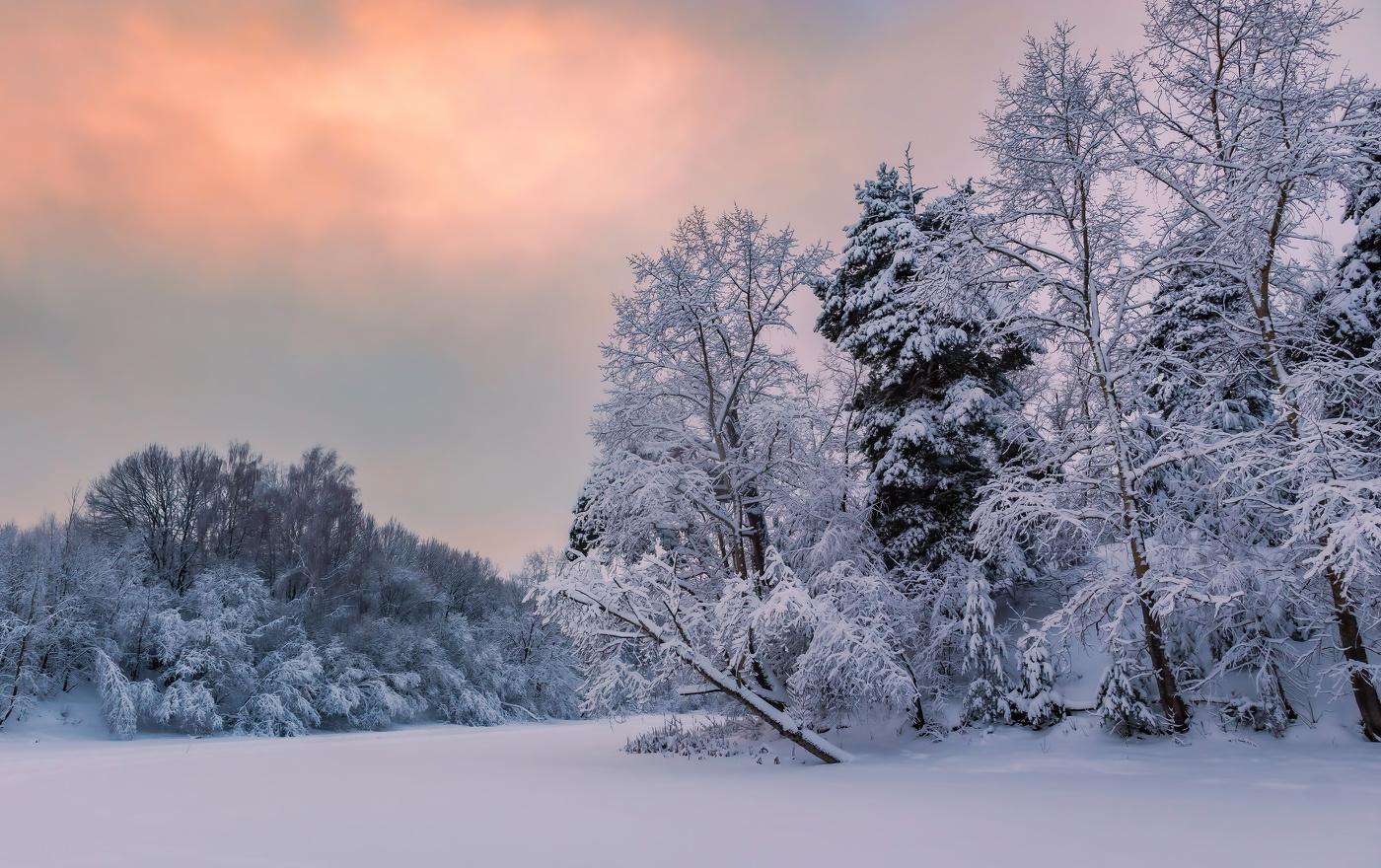 Закат морозный.