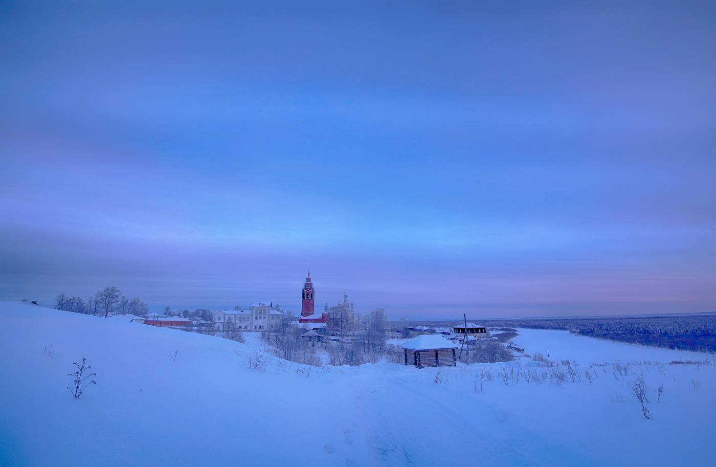 Морозное утро на р.Колва