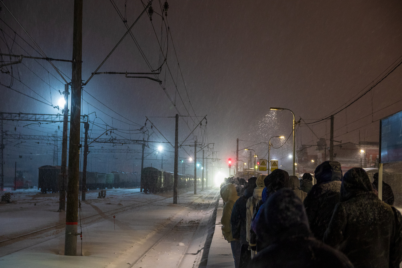 Прибытие долгожданной электрички.