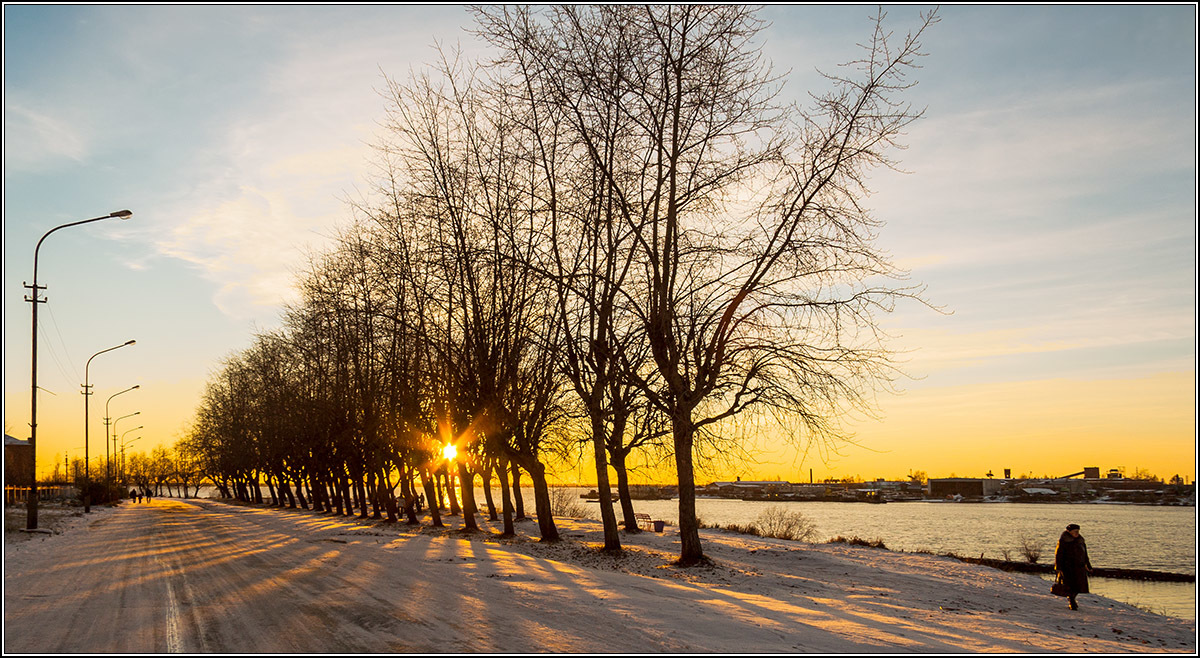 Зимние закаты на Двине.