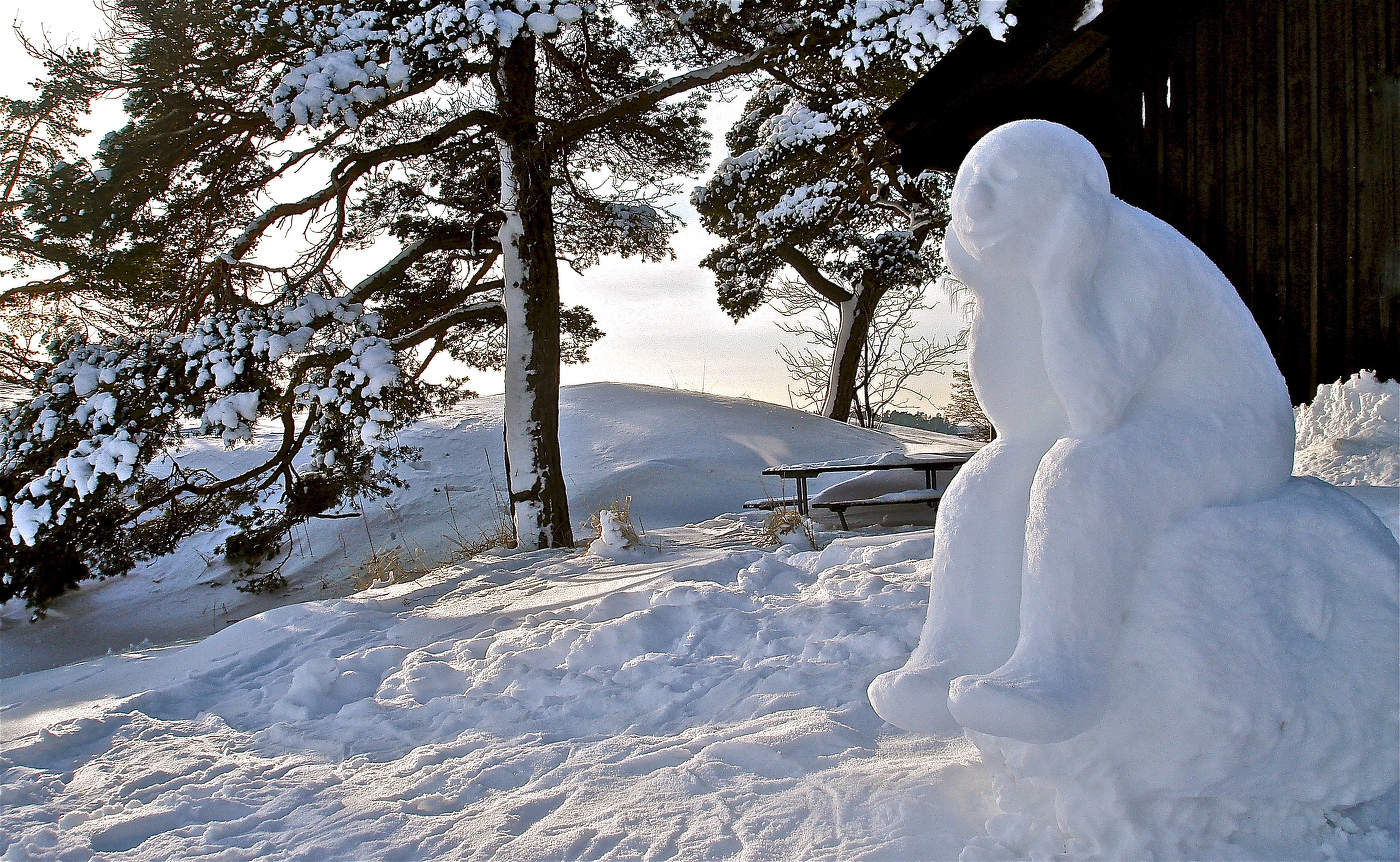 Снеговичок влюблённый :)