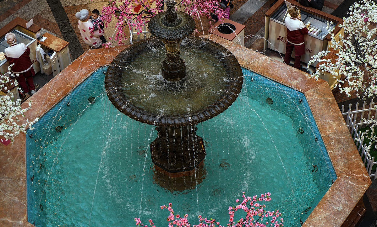 мороженое у фонтана)