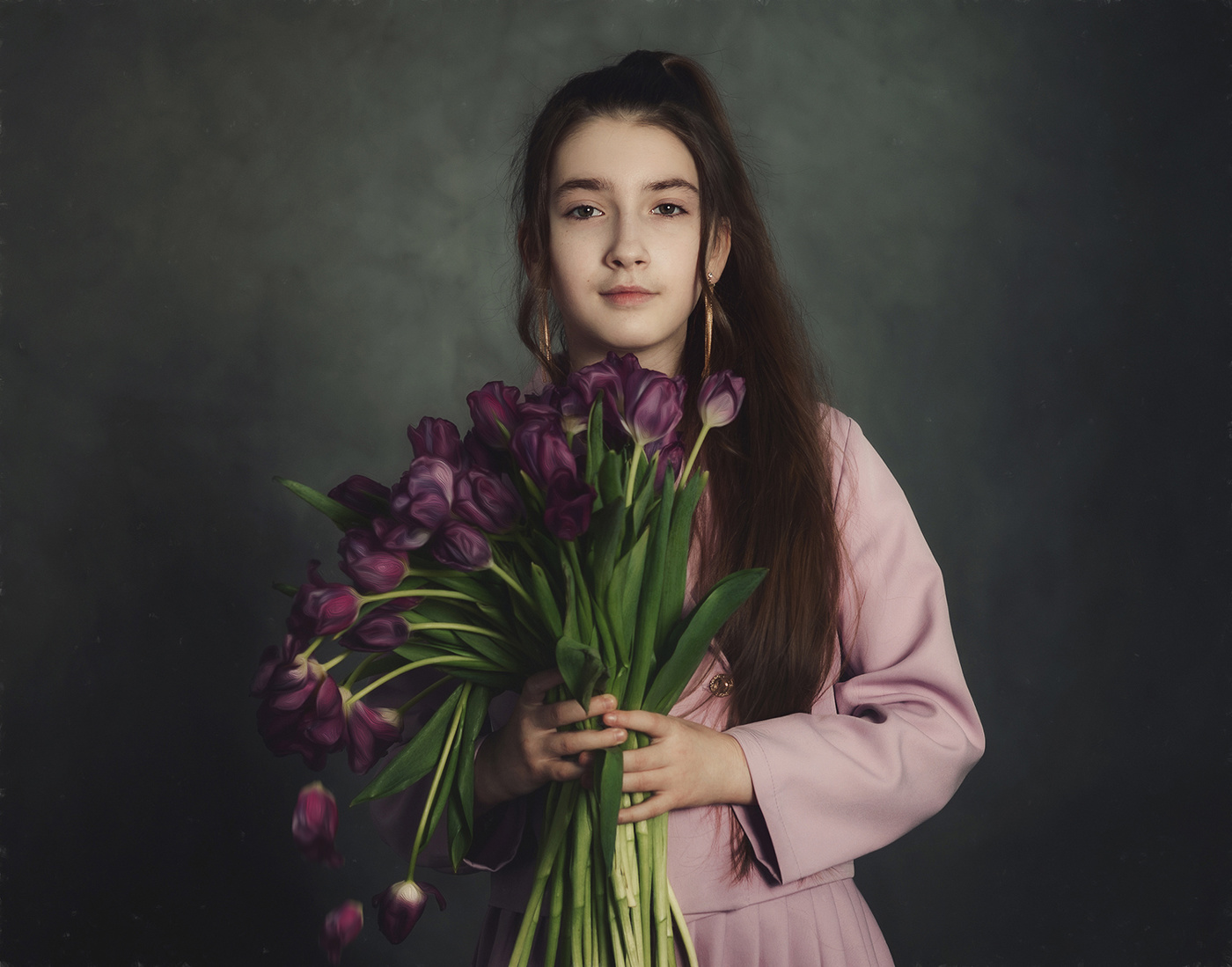 Девочка с цветами