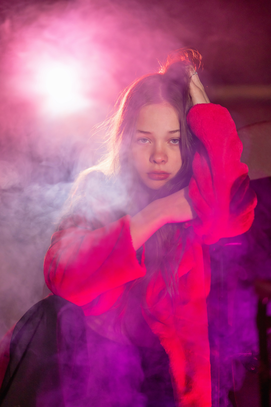 Розовая шубка