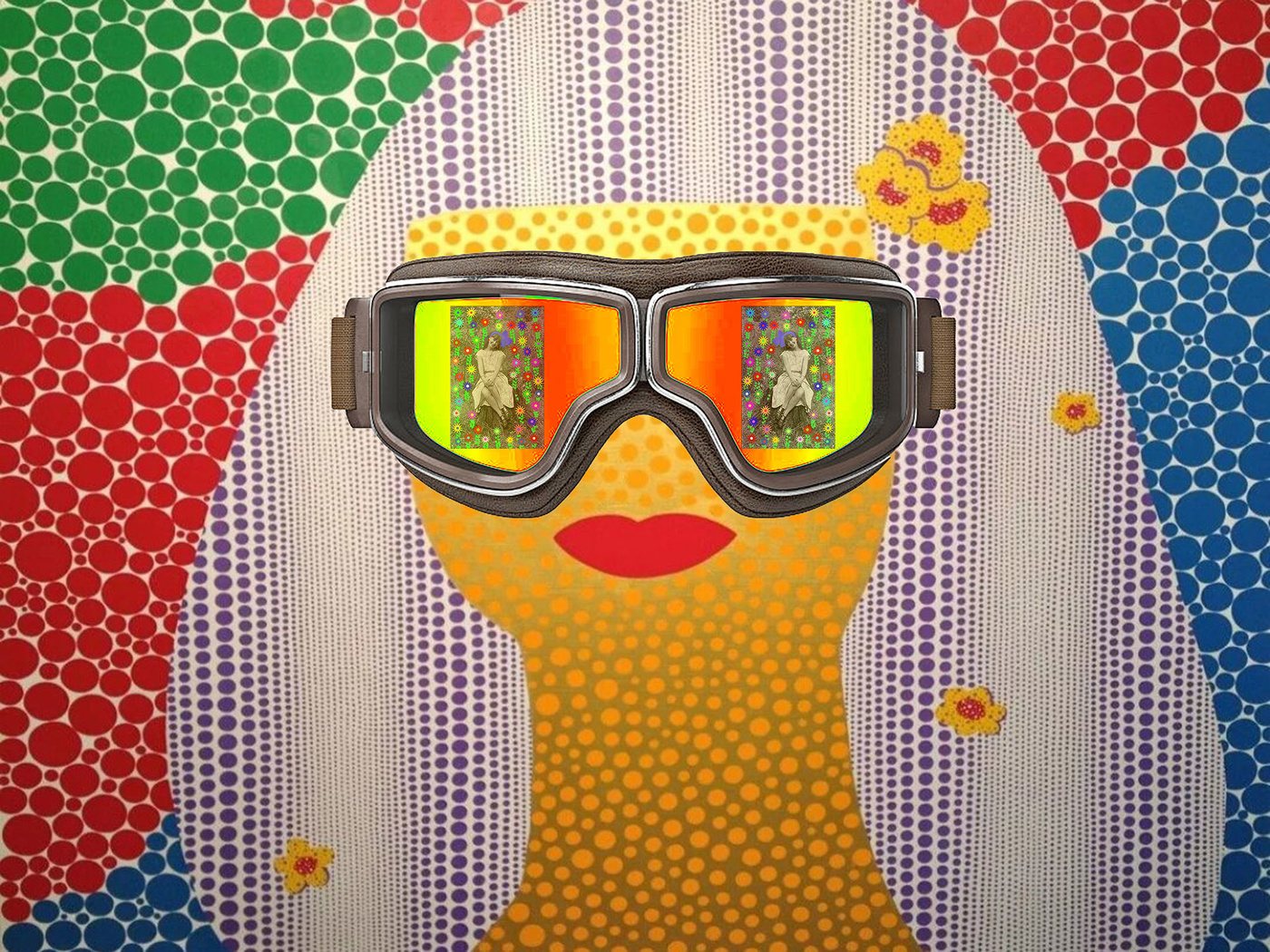 Портрет в очках с отражением