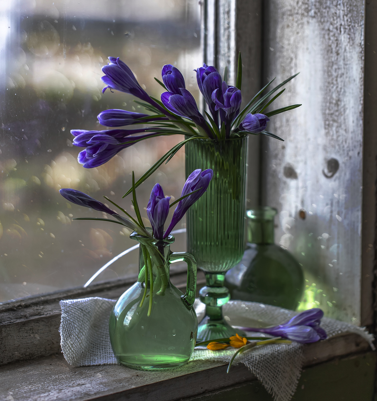 На старом окне...