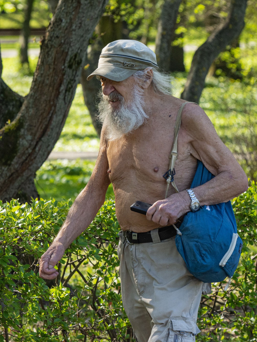 На прогулке в парке.