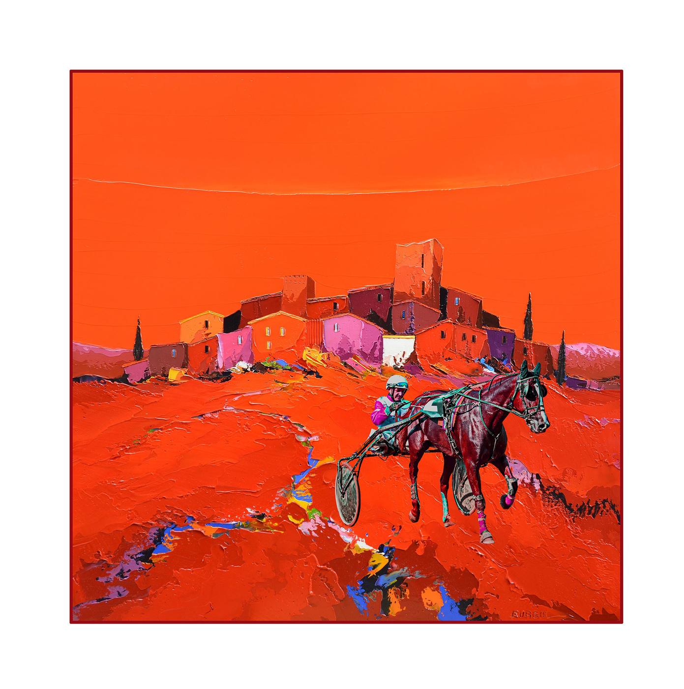 Жокей на закате.