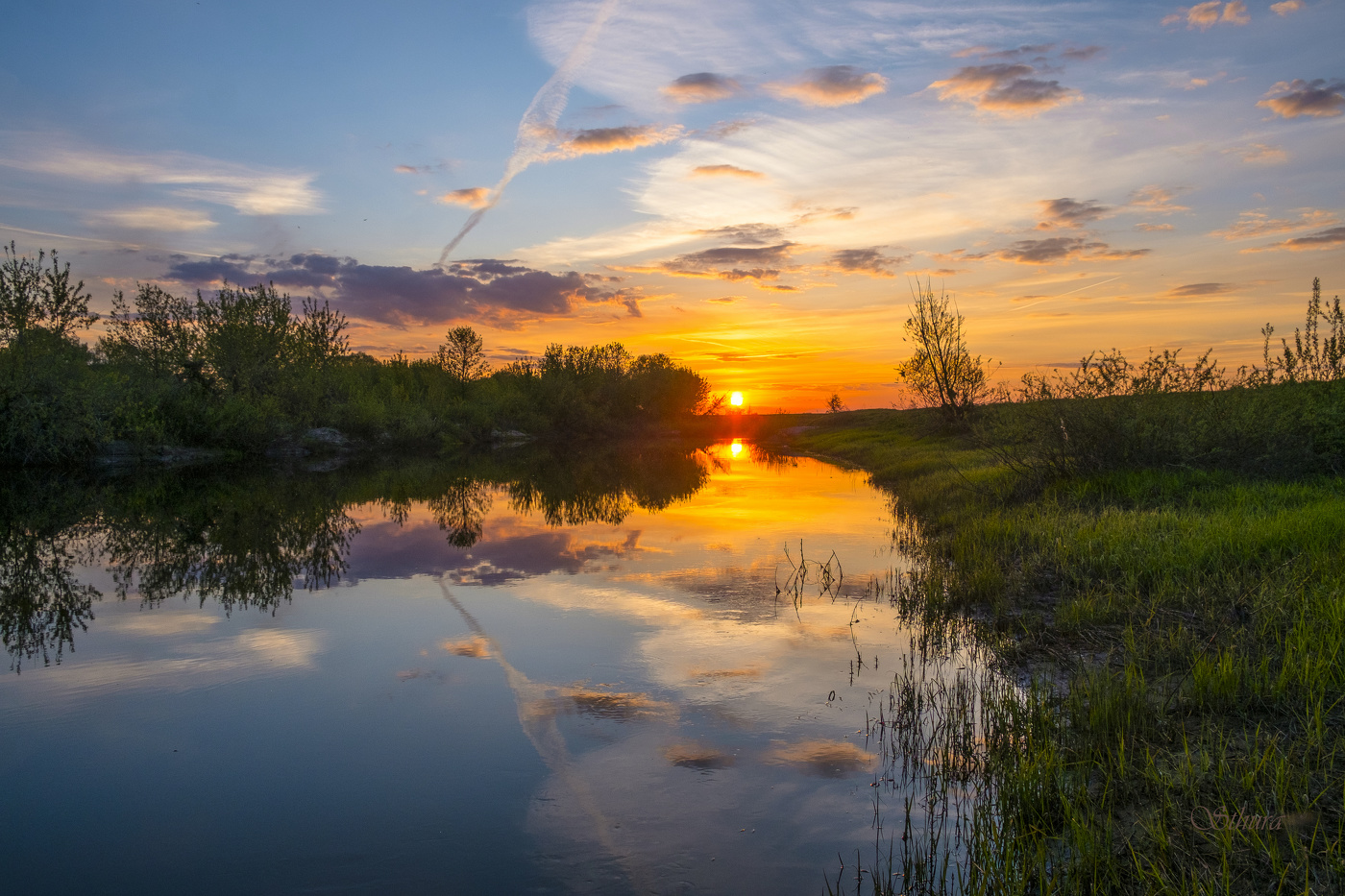 Вечер на речке.