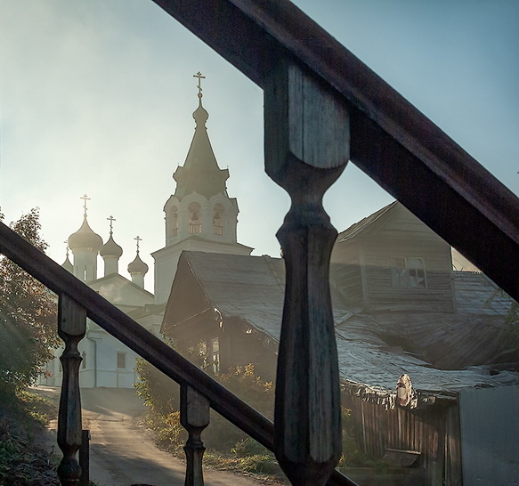 Туманное утро.