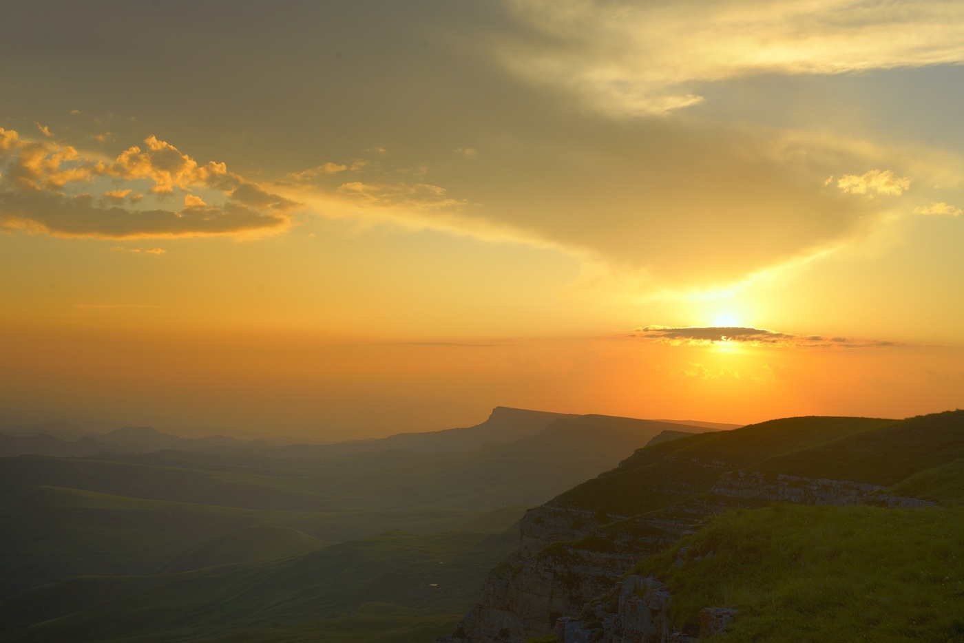 Закат в горах